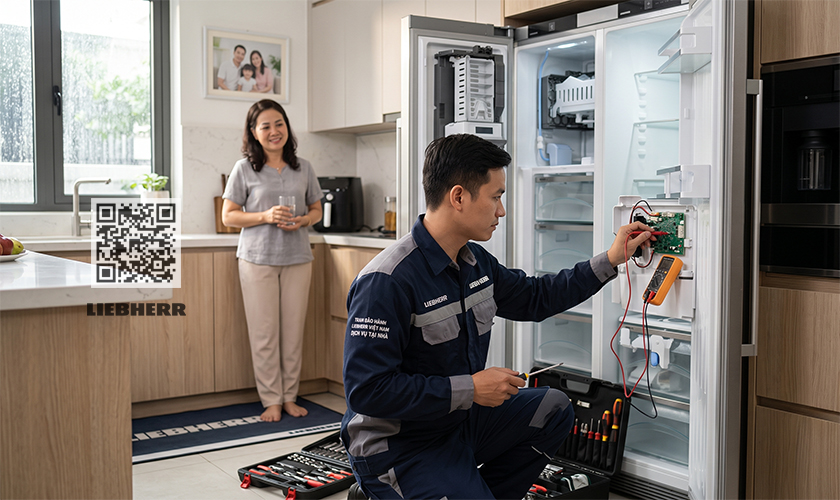 Trạm bảo hành Liebherr chuyên sửa tủ lạnh không làm đá tại nhà